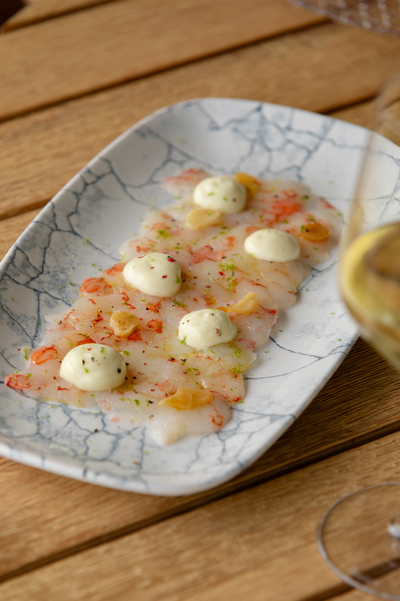 Carpaccio de Gamba Restaurante Sa Sal